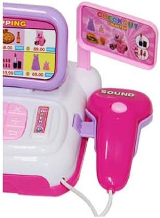 Mini Baby Cash Register With Light And Ascessorios Supermarket Children Toys For Girls - Image 4