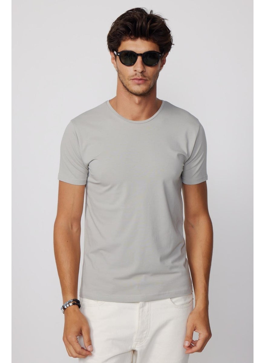 Slim Fit Crew Neck Plain Basic Short Sleeve Gray Men's T-Shirt - pzsku/Z2BF1629B8803449996C7Z/45/_/1725721830/6c594153-50f0-43cf-964b-71fbb0e98a25