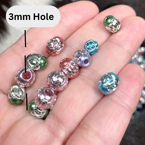 Linpeng Aluminum Beads for Bracelet Making, Craft DIY Jewelry Supplies, Gift for Beader, Large Hole, Assorted Sizes, Shapes, Colors, 500 pcs - Image 4