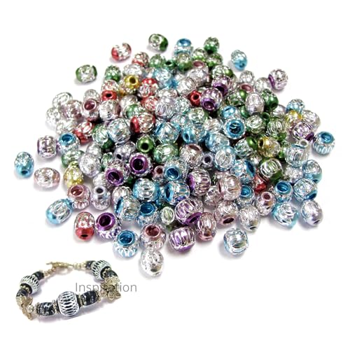 Linpeng Aluminum Beads for Bracelet Making, Craft DIY Jewelry Supplies, Gift for Beader, Large Hole, Assorted Sizes, Shapes, Colors, 500 pcs - Image 1