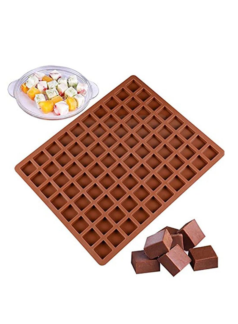 شو وو 80 تجاويف صغيرة مربعة قوالب سيليكون الخبز الحلوى  - Image 1