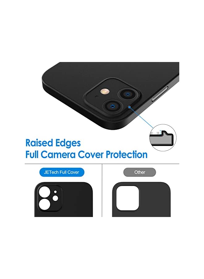 Jetech Ultra Slim (0.35Mm Thin) Case For Iphone 12, 6.1-Inch, Camera Lens Cover Full Protection, Lightweight, Matte Finish Pp Hard Minimalist Case, Support Wireless Charging (Black) - Image 3