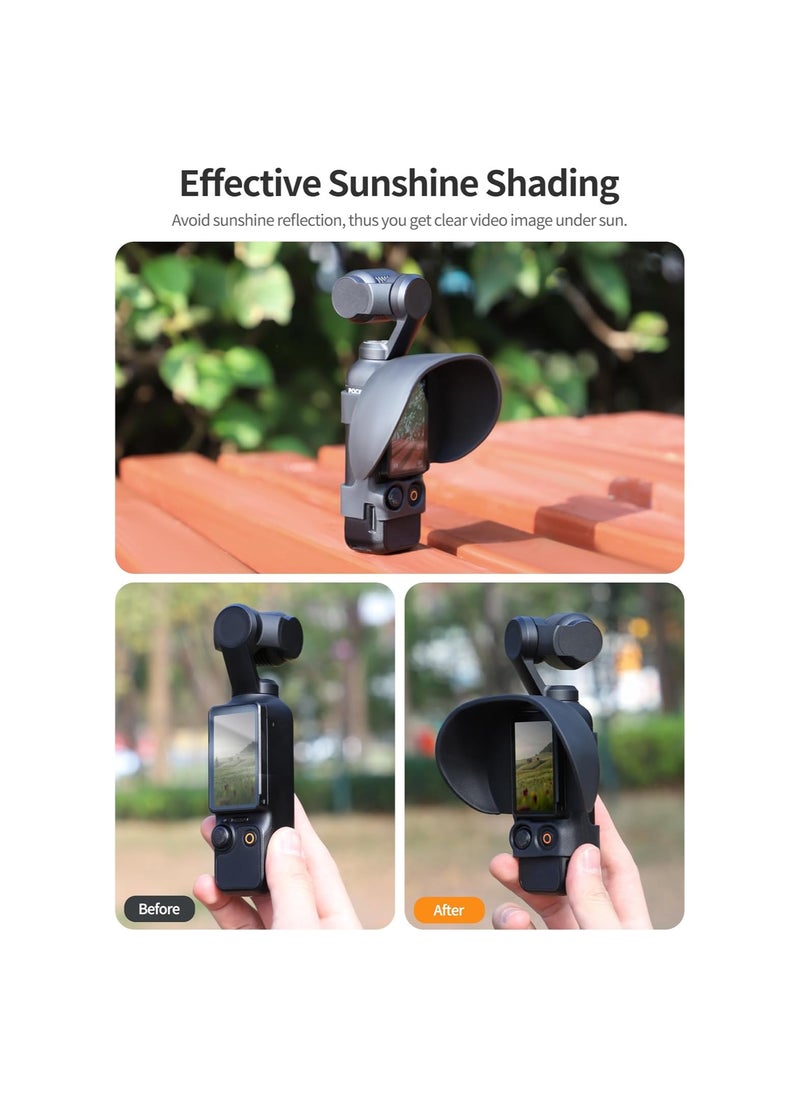 Generic Screen Hood Sunshade Cover for DJI Osmo Pocket 3 - Anti-Glare Accessory, Compact and Lightweight Design, Protects Controller and Reduces Glare for Enhanced Shooting Experience.  - Image 4