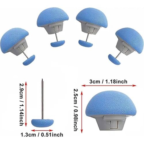 Thea Duvet Clips | Round Fixing Clips with Buttons | Non-Slip Quilt Holder | Double Sided Pin Fasteners for Linen, Fabric, Buttons, Quilt, Blanket, Cushions, Curtains (Pack of 4) - Image 2