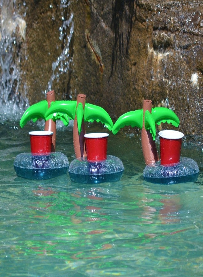 GoFloats Inflatable Pool and Hot Tub Drink Holders (3 Pack) (Choose - Unicorn, Flamingo, Palm Tree and More) - Image 2