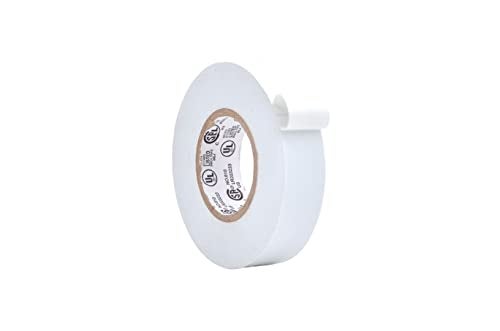 WOD Tape WOD ETC766 Professional Grade General Purpose White Electrical Tape UL/CSA Listed core. Vinyl Rubber Adhesive Electrical Tape: 3/4inch X 66ft. - Use at No More Than 600V & 176F (Pack of 1) - Image 1