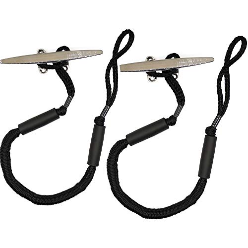 Jranter Bungee Dock Lines, 4 Feet Bungee Shock Cords Bungee Docking Rope Mooring Rope for Boat,PWC,Jet ski,Pontoon,Kayak,Canoe,Power Boat,Watercraft (Black Without Hooks) - Image 2