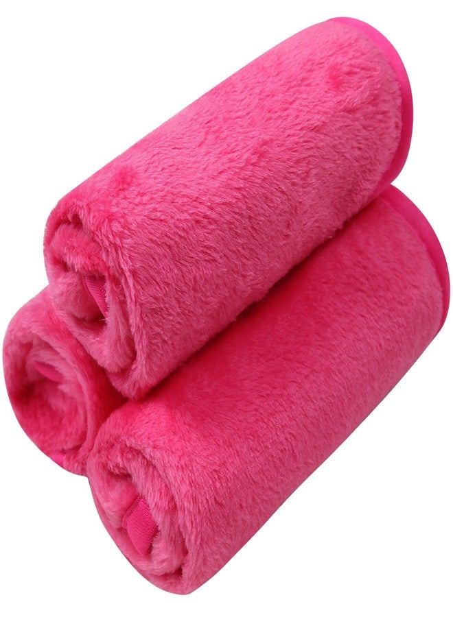 Lifaith Microfiber Makeup Removal Cloths Ultra Soft Facial Cloths, Pack Of 3, 12 x 12-Inch, Dark Pink - Image 4