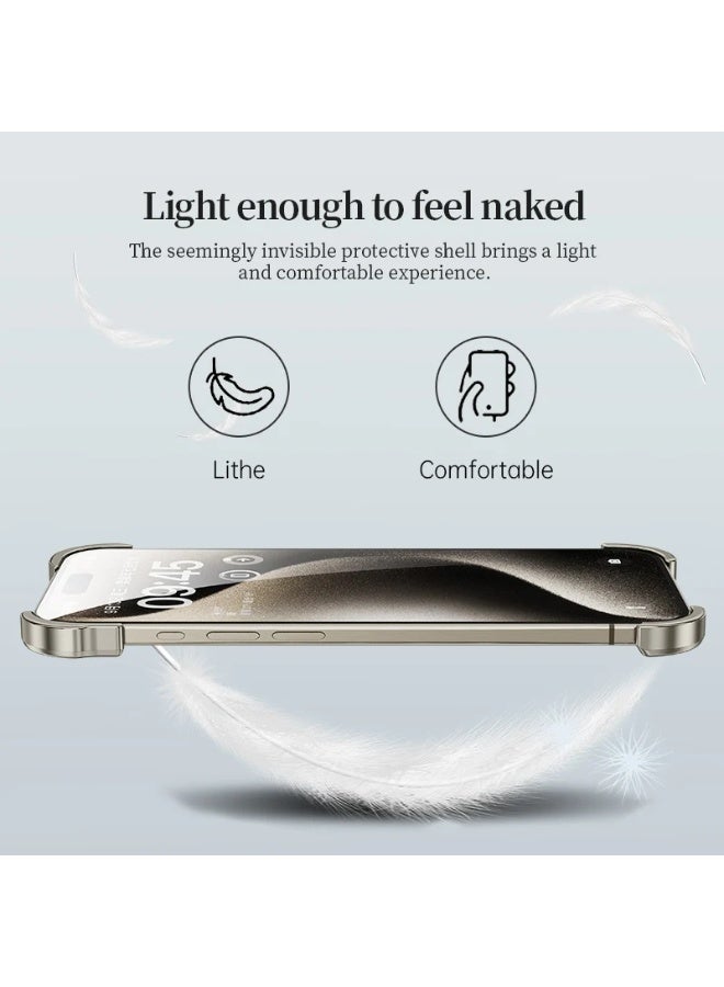 حالة الهاتف لـ iPhone 17 16 15 13 12 14 Pro ماكس حالة الهاتف ، امتصاص الصدمات الوقائي الحد الأدنى للفضاء الصف قذائف الألومنيوم + الإلاستومر - Image 4