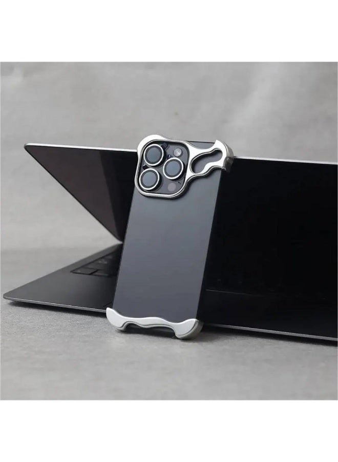 حالة الهاتف لـ iPhone 17 16 15 13 12 14 Pro ماكس حالة الهاتف ، امتصاص الصدمات الوقائي الحد الأدنى للفضاء الصف قذائف الألومنيوم + الإلاستومر - Image 5