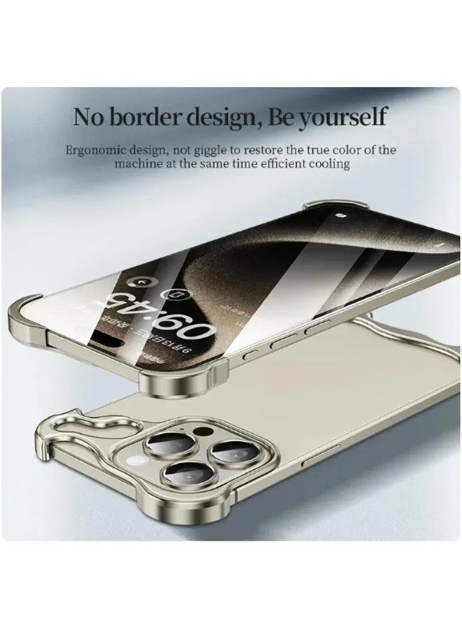 حالة الهاتف لـ iPhone 17 16 15 13 12 14 Pro ماكس حالة الهاتف ، امتصاص الصدمات الوقائي الحد الأدنى للفضاء الصف قذائف الألومنيوم + الإلاستومر - Image 3