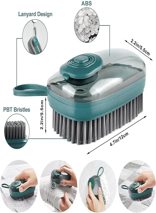 Coofandy Cloth Cleaning Household Washing Brush-Automatic Liquid Adding Brush Cleaning Kitchen Wash Pot Tile Sink Gap Cleaning Tools Laundry Soft Hair Scrubber - Multicolor - Image 5