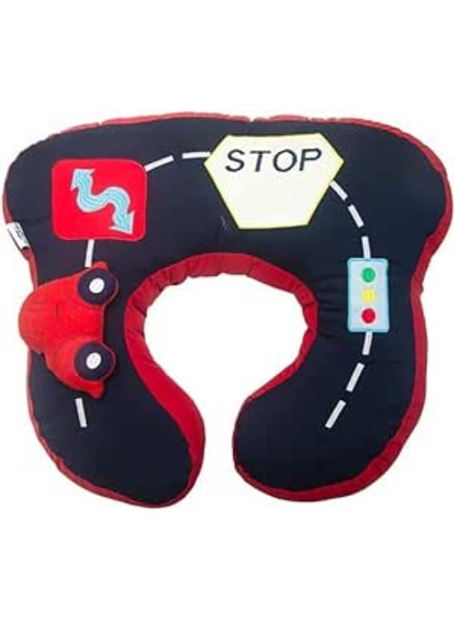 microfiber Baby Stand Pillow With Music Shape Car For Unisex-Navy