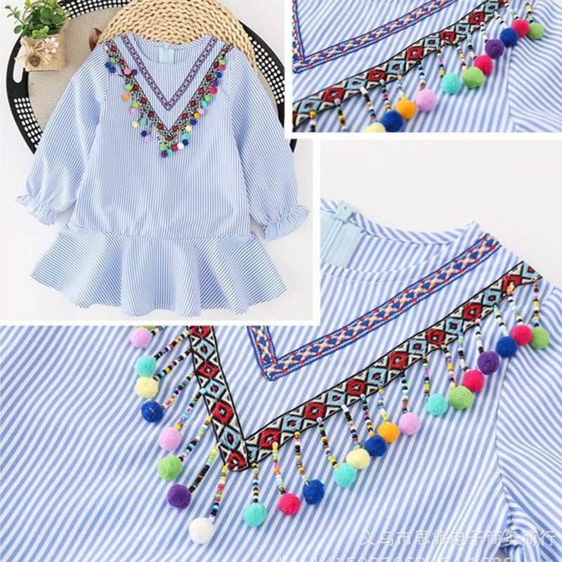 klarako Boho Style Jacquard Ribbon Ball Fringe Tassel Lace Trim Upholstery Curtain Chair Bag Cushion Bohemia Dress Costume Sewing Edging Decorations  1 Yard  Leaf 3cm Width - Image 4