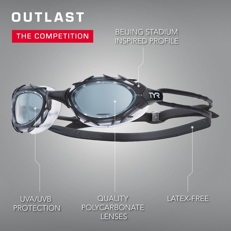 TYR Unisex Nest Pro Goggle - Smoke Color Swimming Goggles - Image 5