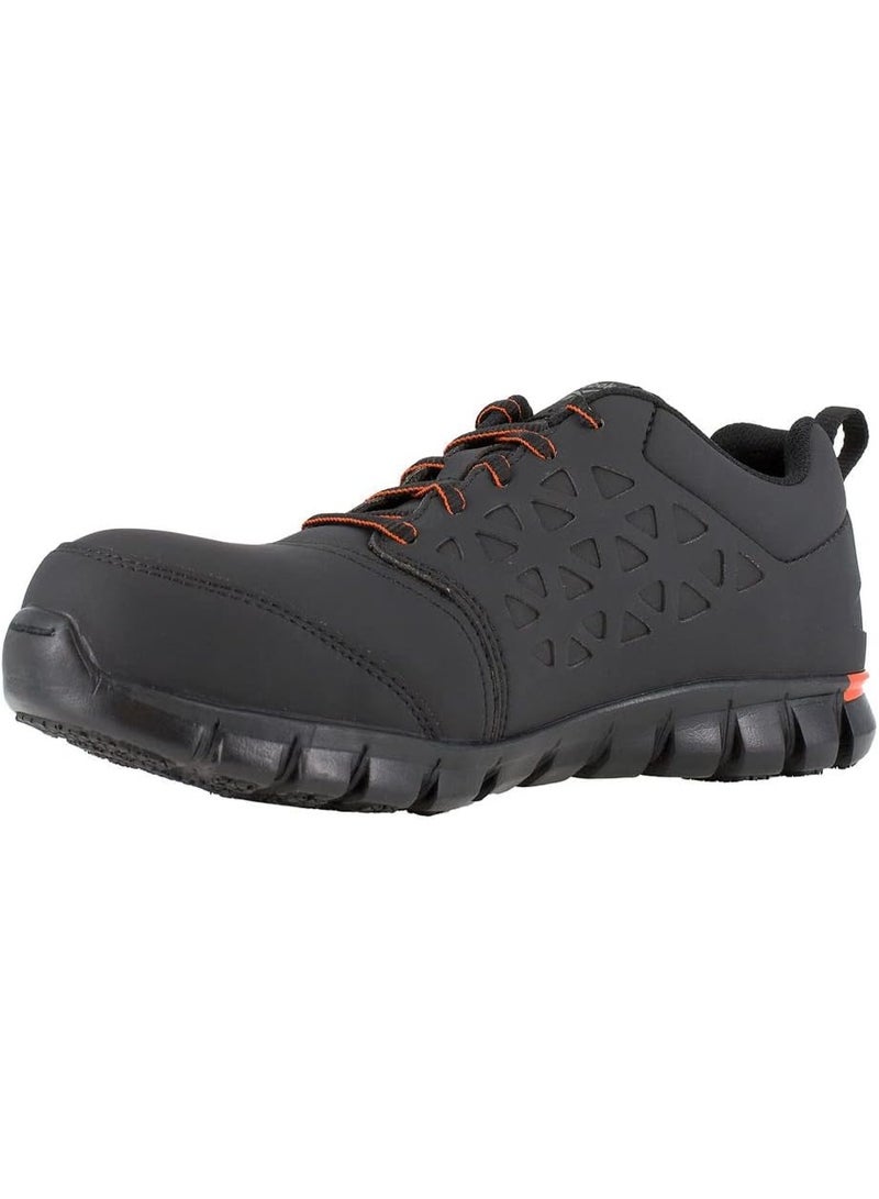 Reebok Work حذاء سلامة رجالي بمقدمة مركبة وحماية كهربائية مقاوم للماء للعمالة الصناعية لون أسود - Image 4