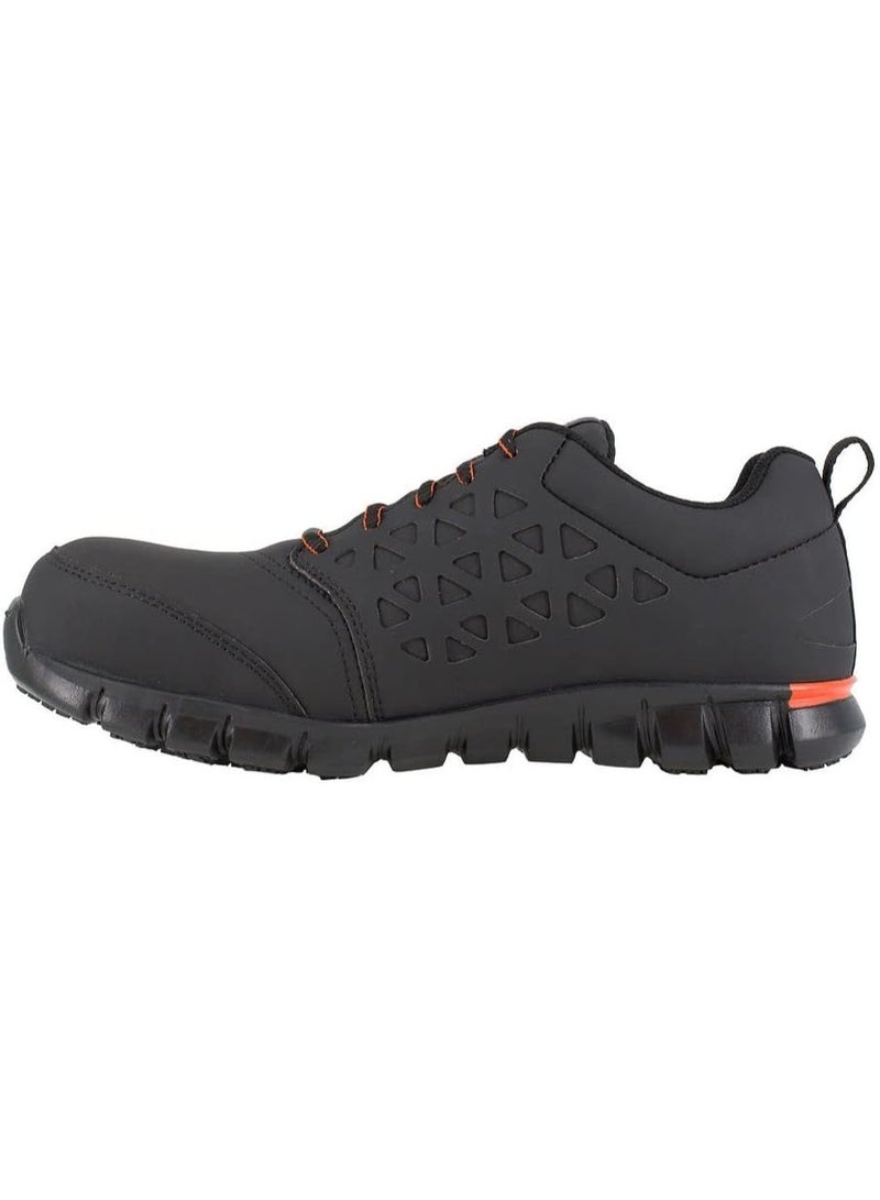 Reebok Work حذاء سلامة رجالي بمقدمة مركبة وحماية كهربائية مقاوم للماء للعمالة الصناعية لون أسود - Image 2