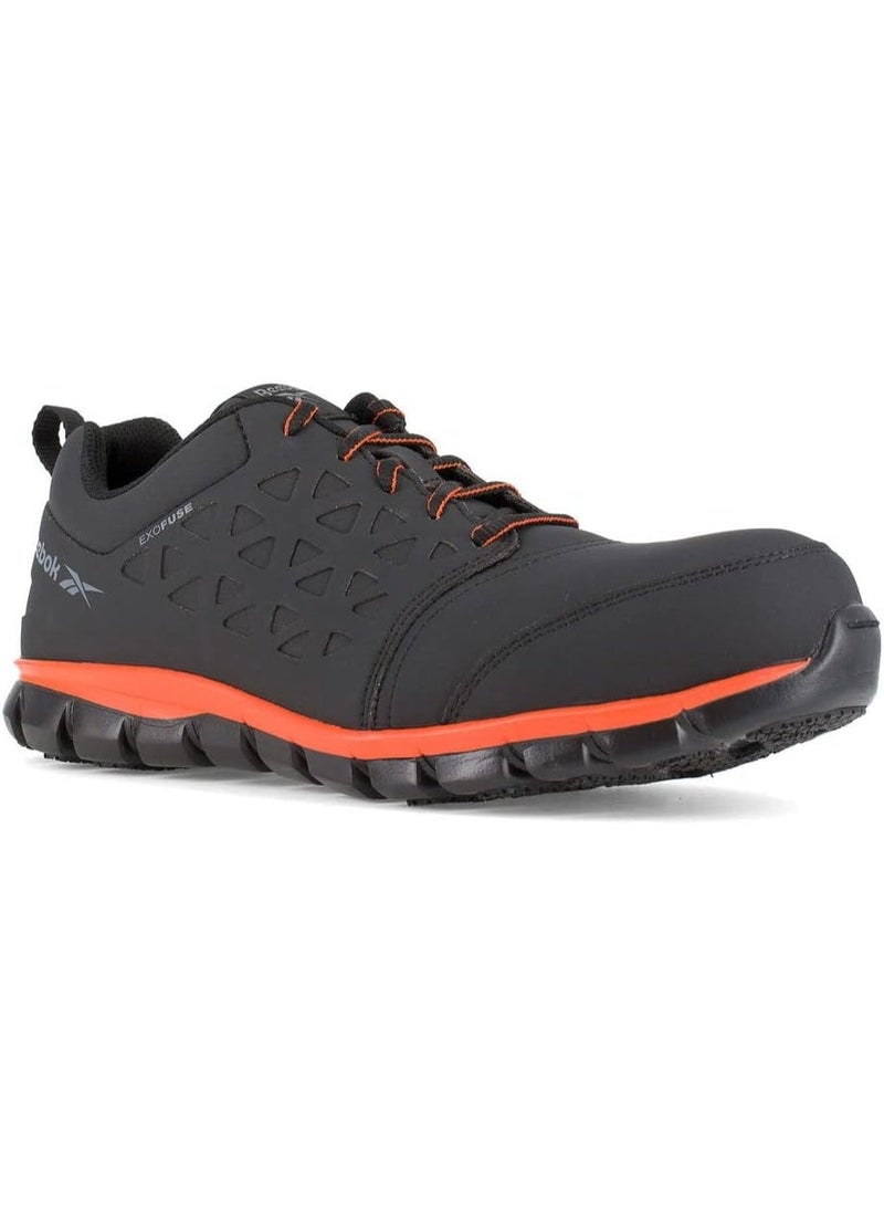 Reebok Work حذاء سلامة رجالي بمقدمة مركبة وحماية كهربائية مقاوم للماء للعمالة الصناعية لون أسود - Image 1