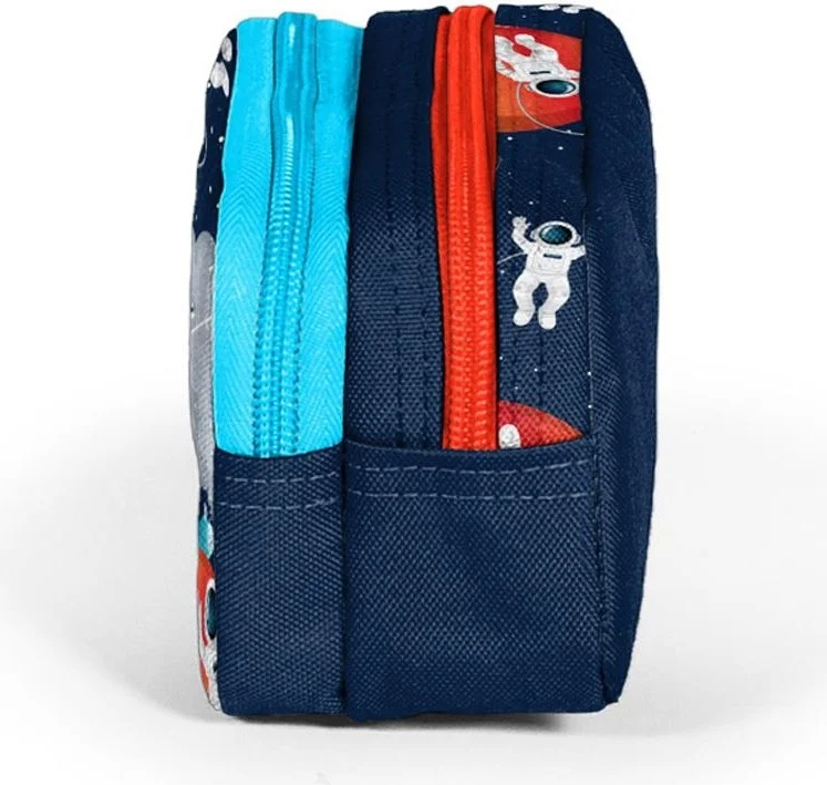 كورال هاي Kids Navy Blue Astronaut Patterned Two Compartment Pencil Bag 12093