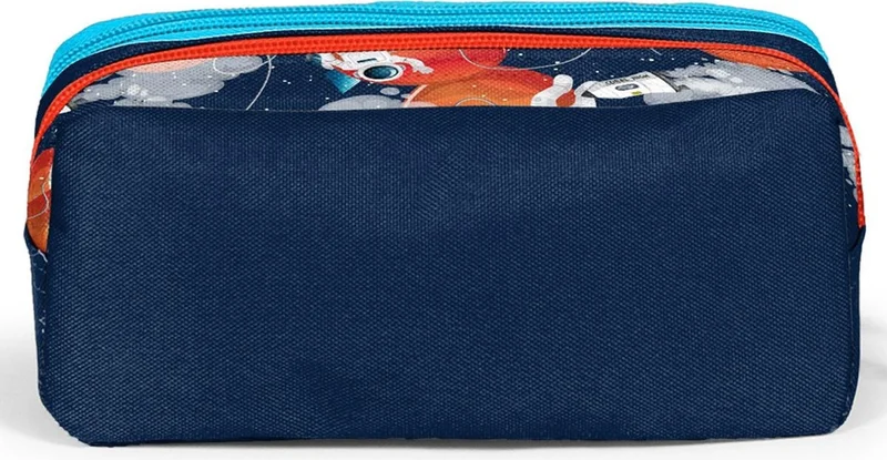 كورال هاي Kids Navy Blue Astronaut Patterned Two Compartment Pencil Bag 12093