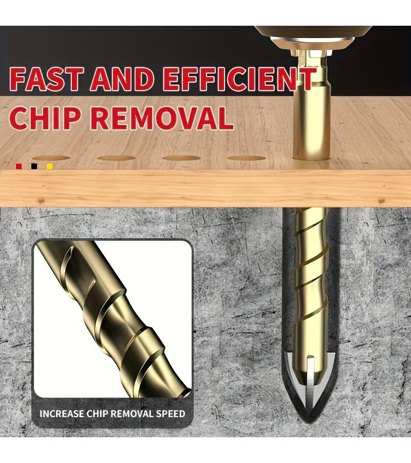 5 Pcs Tile Drill Bit Set Cross Hex Design For Glass Concrete Ceramic 3mm To 12mm Hard Bits - Image 5