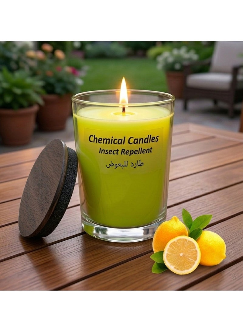 ALRAWDA Citronella Fly and Mosquito Repellent Luxury Candle - Made from the Finest Imported Wax - Lemon Scent - Image 2
