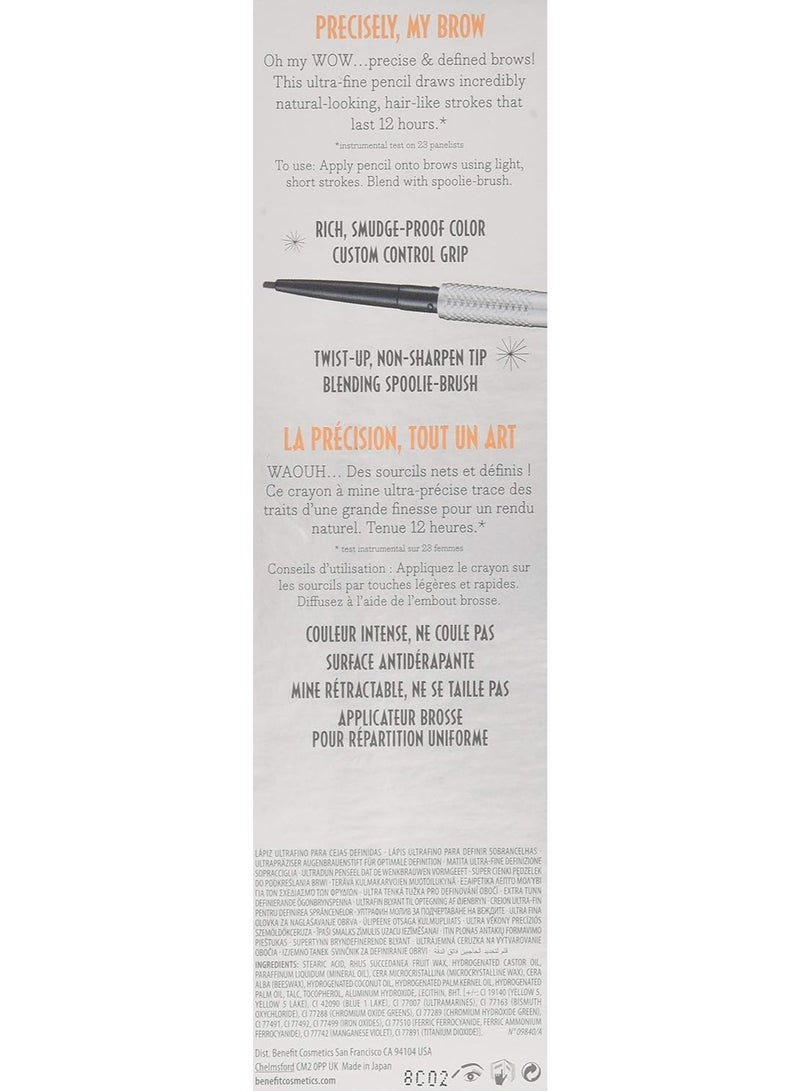 Benefit Precisely My Brow Pencil (Ultra Fine Brow Defining Pencil) - # 5 (Deep) 0.08g/0.002oz - Image 2