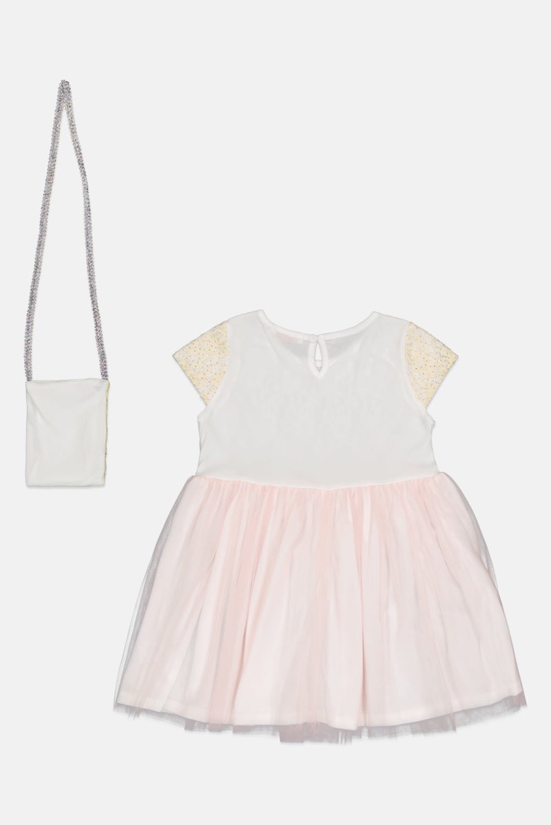 English Laundry Kids Girl Textured Dress With Bag, Pink - Image 3