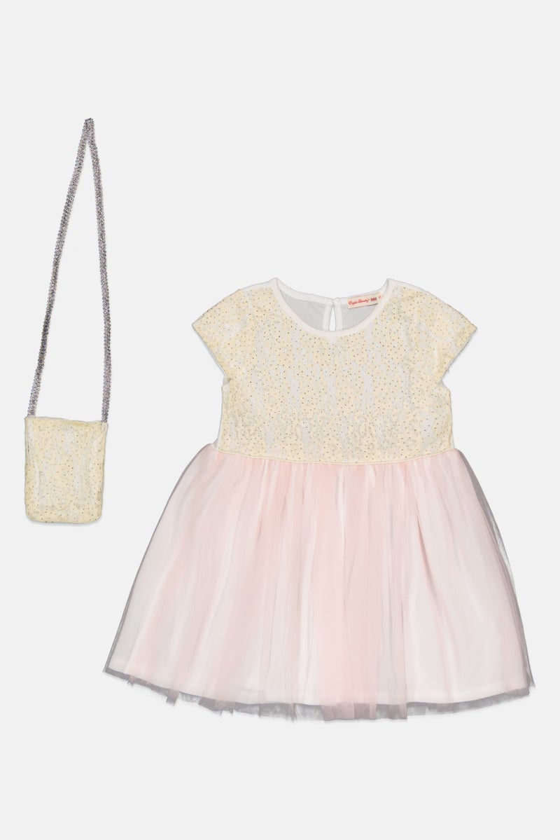 English Laundry Kids Girl Textured Dress With Bag, Pink - Image 2