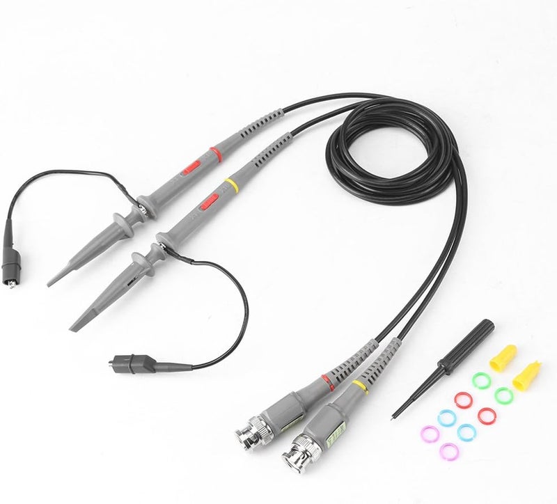 klarako Oscilloscope Probe, 2pcs Precision BNC Oscilloscope Probe Kit 100Mhz Scope Clip 1X/10X Switchable Test Cable - Image 1