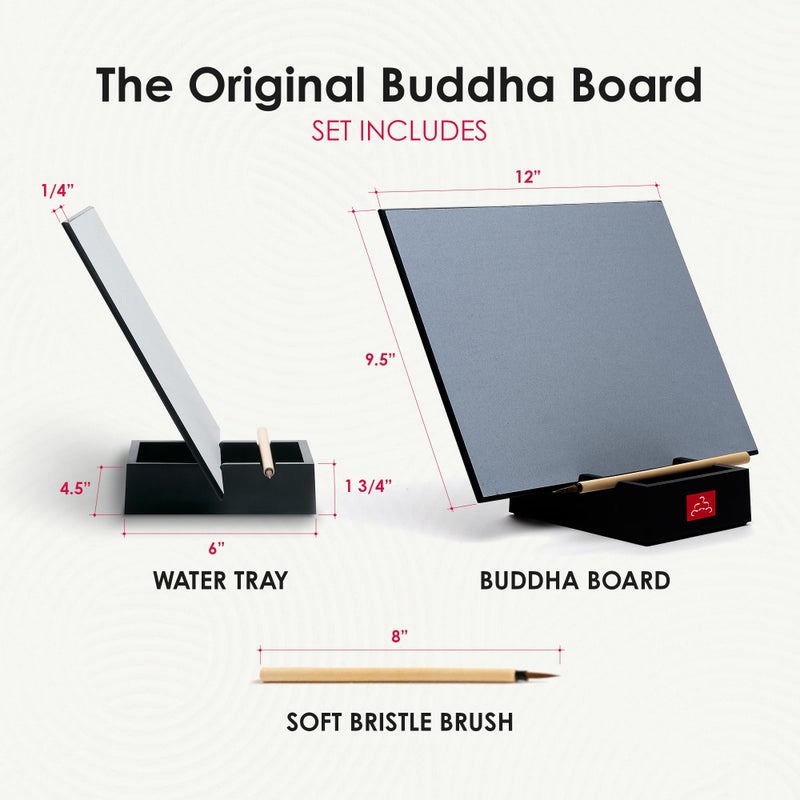 Buddha Board The Original Buddha Board Art Set: Water Painting w/ Bamboo Brush & Stand for Mindfulness Meditation – Inkless Drawing Board - Painting & Art Supplies – Ideal Relaxation Gifts for Women or Men - Image 3