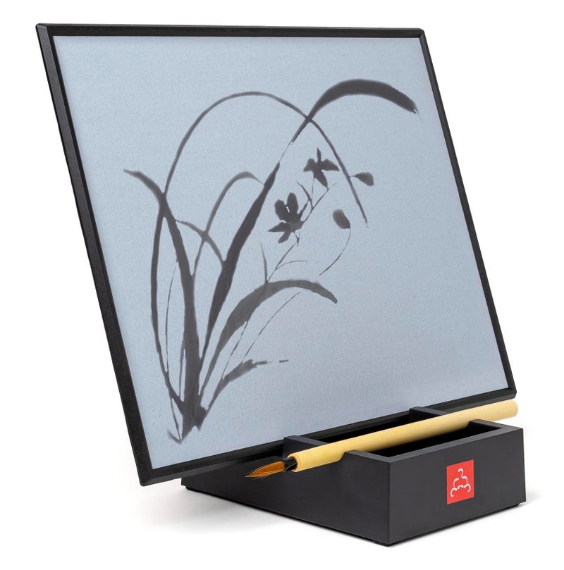 Buddha Board The Original Buddha Board Art Set: Water Painting w/ Bamboo Brush & Stand for Mindfulness Meditation – Inkless Drawing Board - Painting & Art Supplies – Ideal Relaxation Gifts for Women or Men - Image 1