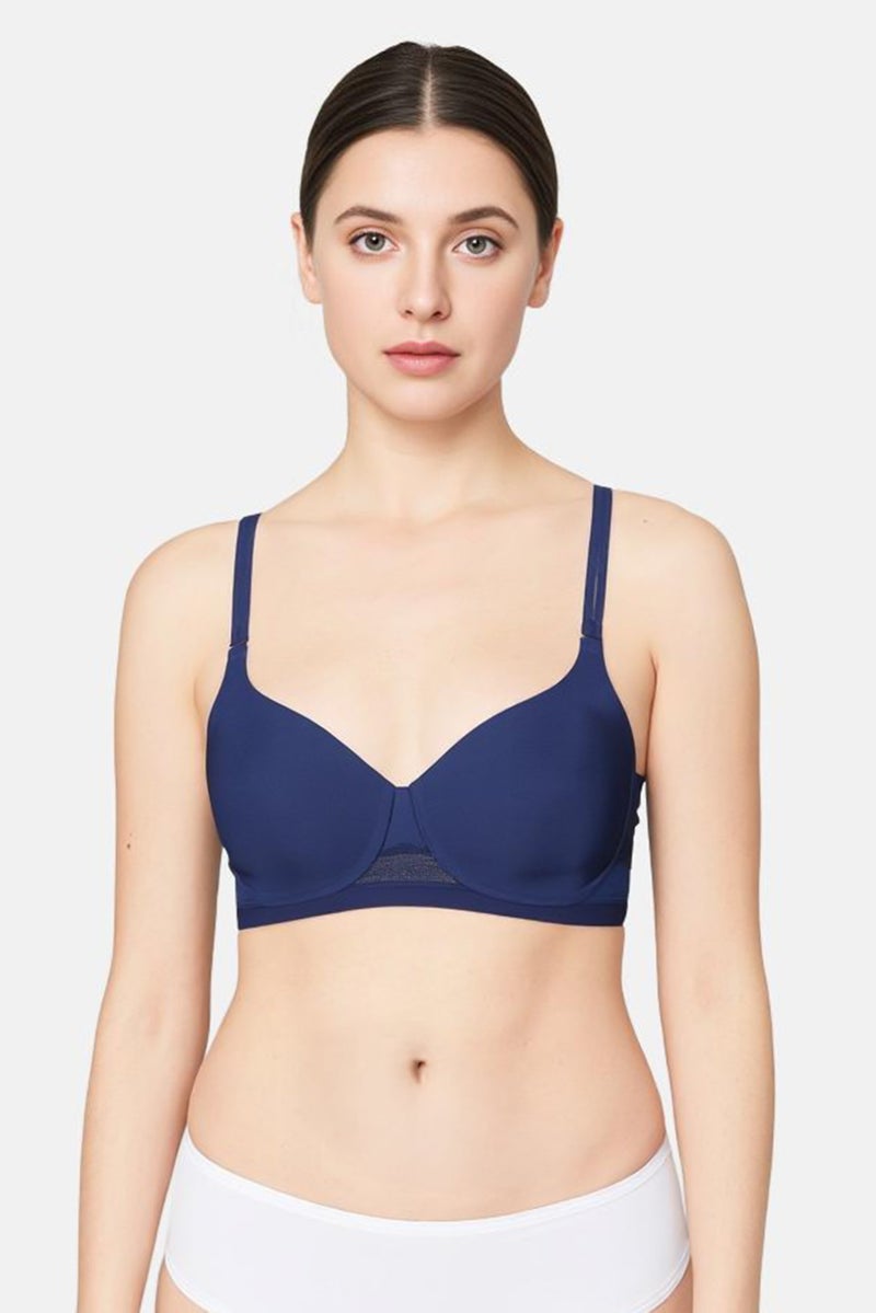 TRIUMPH حمالة صدر مبطنة بسيطة للنساء، كحلي - Image 1