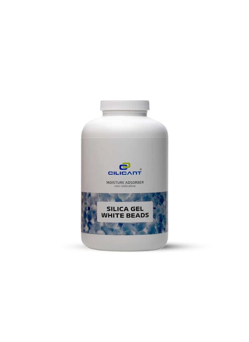 CILICAnT CILICAnT White Silica Gel Beads for Moisture Control Rechargeable Non Indicating Desiccant Dehumidifier Beads Size 24 mm 950 ml 1 950 ml  - Image 1