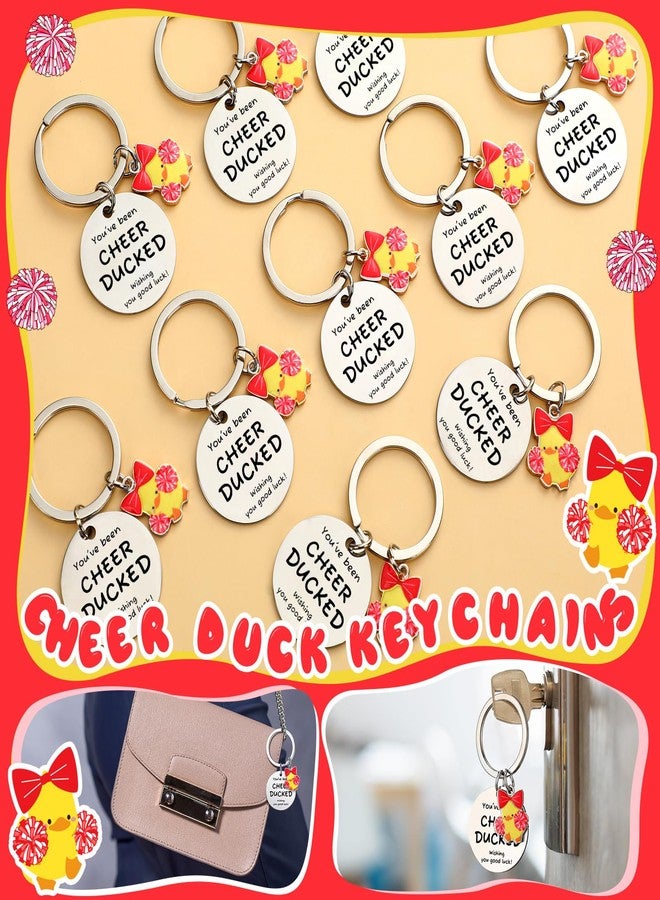 Nosiny 20 Pcs Cheer Duck Keychains Cheer Teams Gifts Duck Keychains for Cheerleading Teammates Party Supplies Accessories(Red) - Image 4