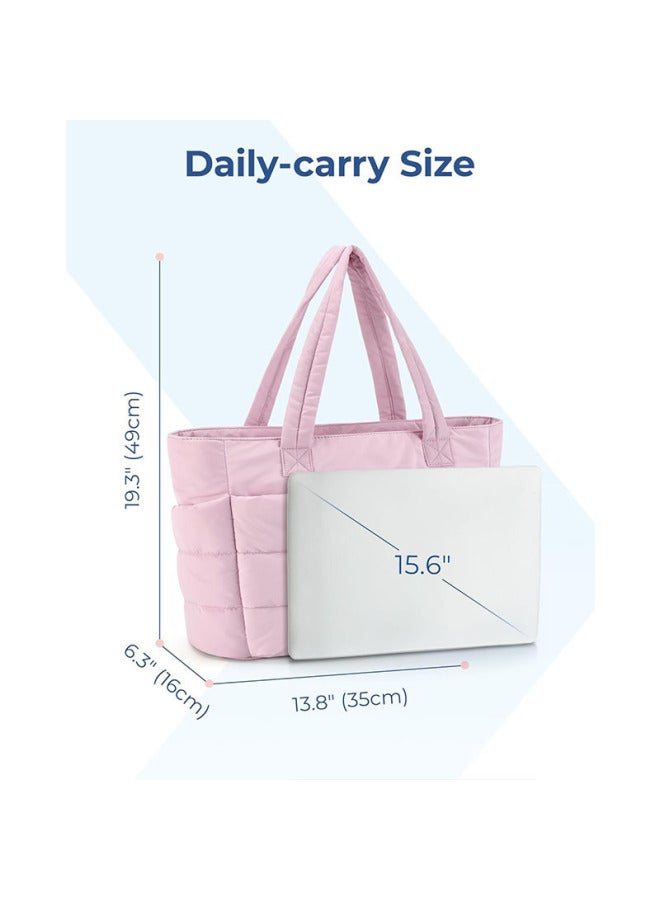 آر جيه حقيبة حمل نسائية كبيرة السعة عصرية، حقيبة يد متعددة الأقسام، حقيبة كتف للرياضة واللياقة البدنية وحقيبة سفر - Image 2