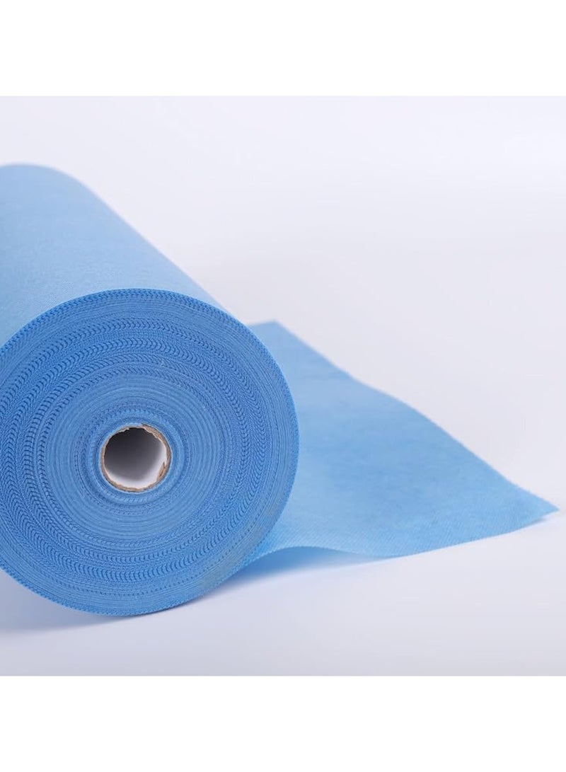 Generic Blue Non-Woven Disposable Bed Roll 80x180CM, Roll Spa Bed Waterproof Bed Cover, Massage Table Paper Roll for Massage, Spa, Tattoo and Exam Tables, 50 sheets  - Image 1