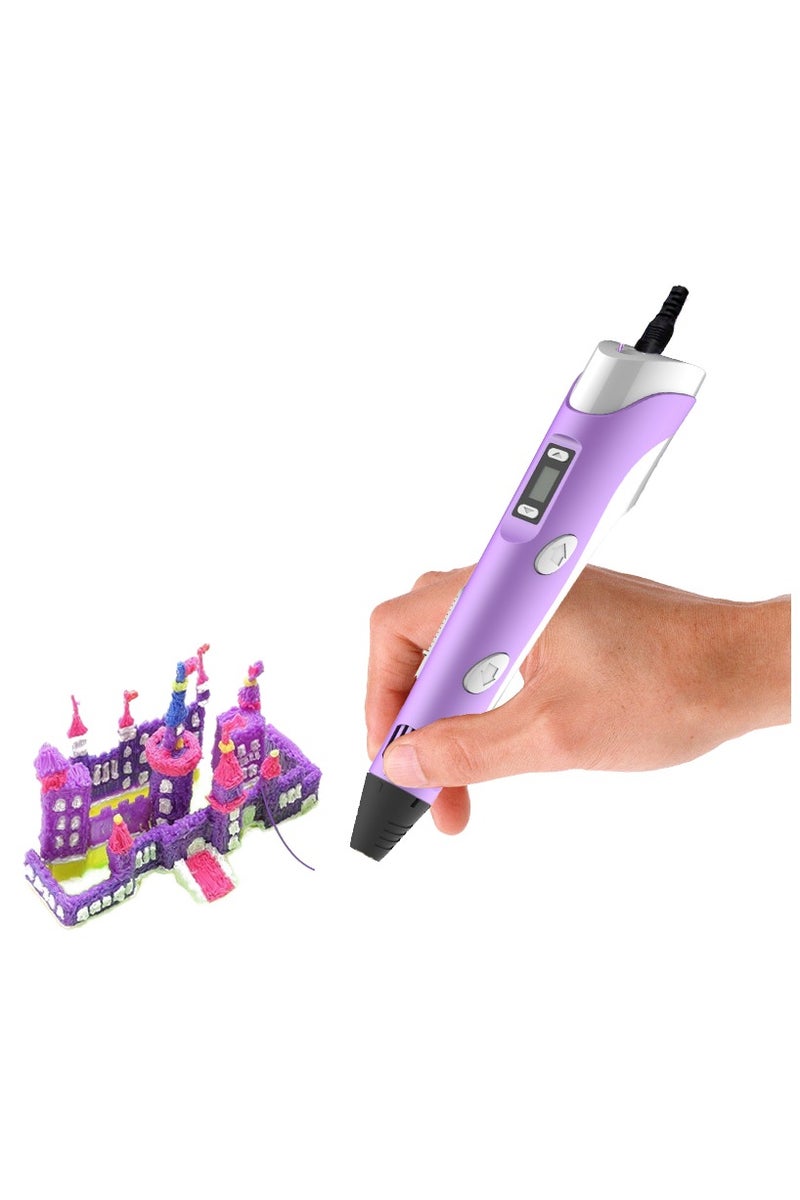 3D Pen 3DPEN-2 Multicolor with Adjustable Temperature & Speed, 0.7 mm Nozzle, Compatible with ABS/PLA 1.75 mm Filaments, Fast Heating, Lightweight Ergonomic Design – Includes 3 Filaments, Adapter, Stand & Manual – Creative 3D Drawing, Modeling, DIY & Educational Tool - Image 1