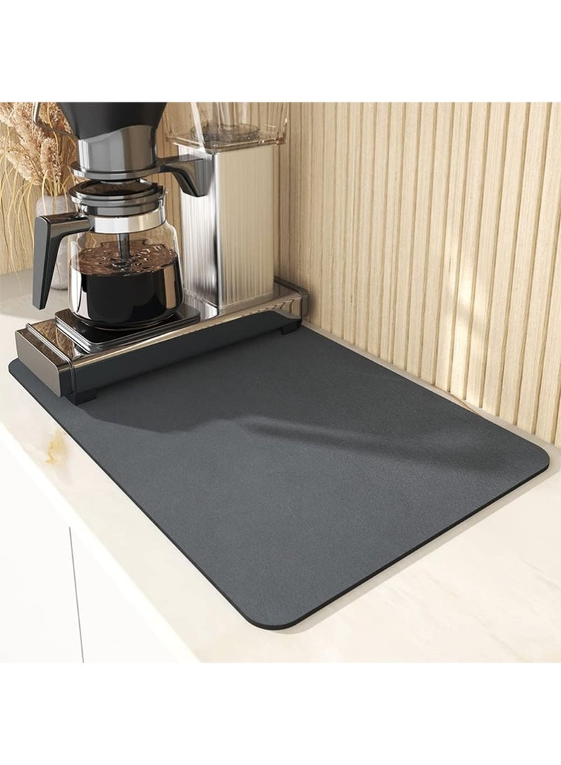 ZedAura Dish Drying Diatomaceous Earth Mat, Absorbent Drip Protector Drainer, Coffee Bar Pad, Sink Draining Board Mat (24* 15.75 inch) for Kitchen, Bathroom, Toilet Counter Top - Image 2