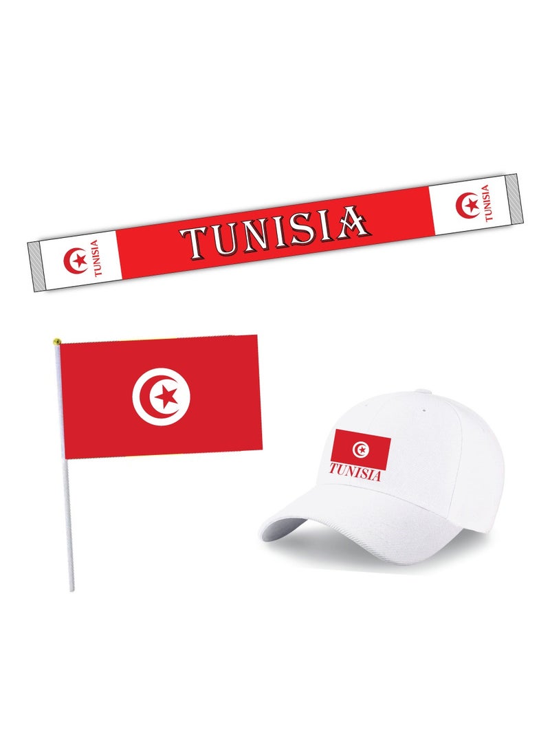 Tunisia Sports Combo Pack-Choose Your Perfect Combo-Cap-Scarf-Flag - Image 1