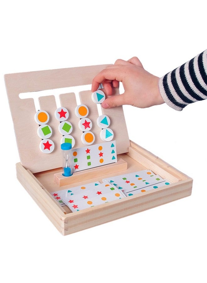 Cubelelo Drift Montessori Slide Four Colour Puzzle Game | Educational Wooden Toy for Kids | Color & Shape Matching Brain Teaser for Ages 3-7 | Preschool Learning Toy for Boys & Girls - Image 1