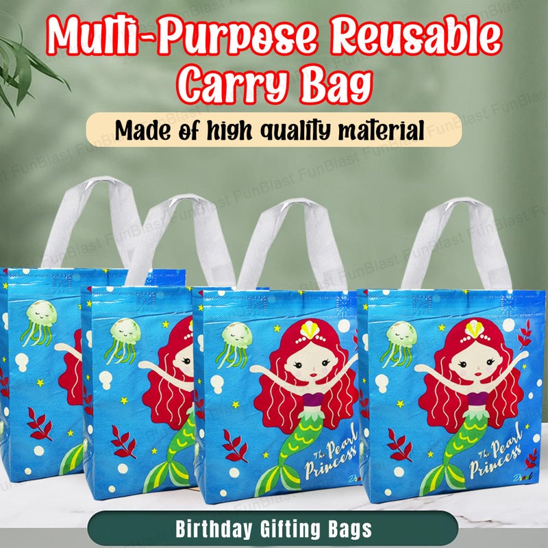 FunBlast Multi-Purpose Reusable Hand Carry Bag - Mermaid Gifting Bags for Return Gifts, Non-Woven Carry Bags, Birthday Gifting Bags for Return Gifts (24) - Image 4