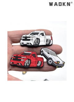 WAOKN 23 PCS Cars Shoe Decoration Charms for Clogs Shoe/Sandals Bracelet Wristband Slippers Set of Car Collection Shoes Floral Shoe Buckles Race Car Accessories Charms for Adult Men Boys  - Image 5