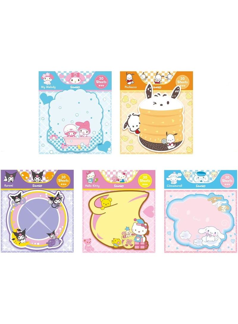 Cobest Sticky Note Set for Office and School Use 6 Pack Self-Stick Note Pads with Cartoon Animal Designs Removable Adhesive Memo Pads for Planners and Calendars 180 Sheets Total Writing Supplies - Image 1