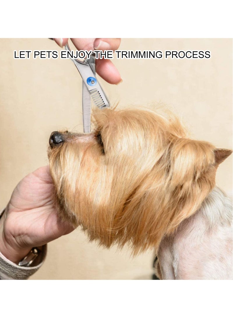 Excefore Dog Grooming Scissors Kit with Safety Round Tips, Heavy Duty Rubber Stainless Steel, Professional Dogs Cats Pets Grooming Shears Set, Thinning Shears, Curved Scissors, Comb - Image 2