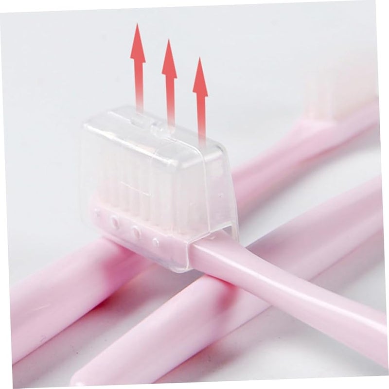 Safigle 20 Pack Bamboo Toothbrushes with Travel Covers for Braces Random Colors - Image 3