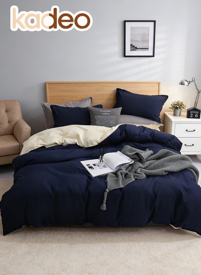 kadeo 4PCS Queen Comforter Set, Including Sheets, Duvet Cover and 2 Pillowcases Duvet Cover Set, AB Side Double Color All Season Soft and breathable Bedding Set 200*230CM - Image 2