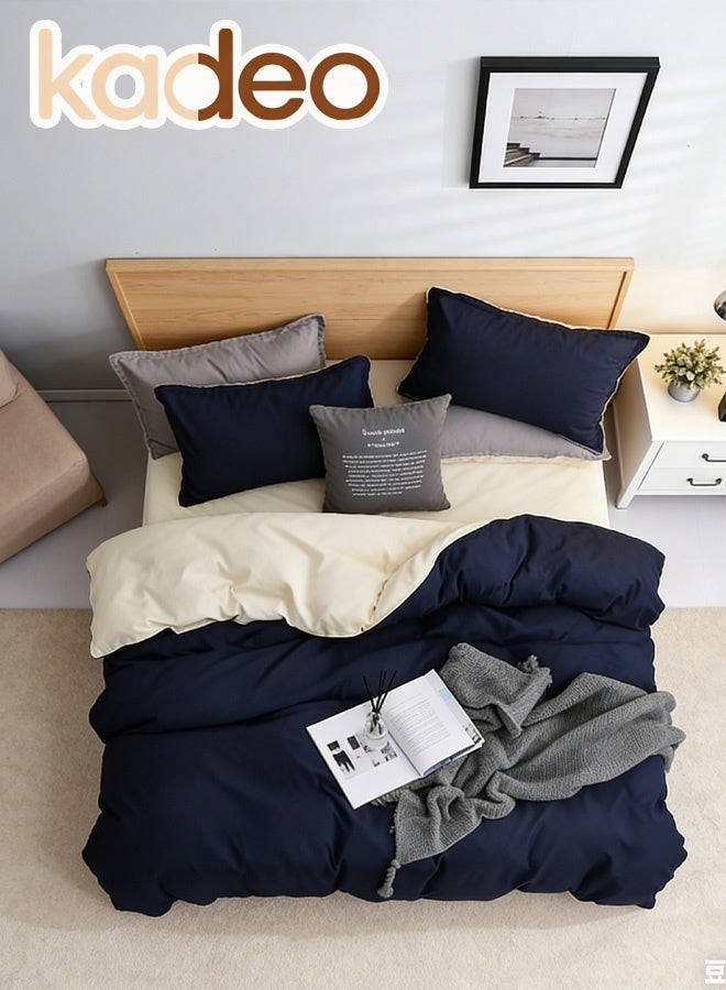 kadeo 4PCS Queen Comforter Set, Including Sheets, Duvet Cover and 2 Pillowcases Duvet Cover Set, AB Side Double Color All Season Soft and breathable Bedding Set 200*230CM - Image 1