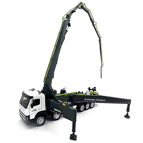 Gemini&Genius Concrete Pump Truck Toy for Kids and Todders Alloy 1-50 Die-cast Heavy Duty Wheeled Concrete Pumper Construction Vehicle Toys Collectible for Kids and Decoration for House - Image 4
