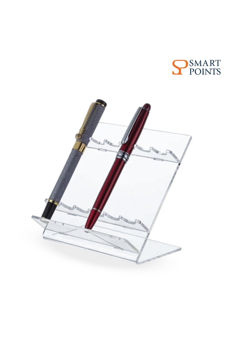 "سمارت بوينتس  " حامل أقلام أكريليك شفاف 6 فتحات من سمارت بوينتس لتنظيم المكتب - Image 1